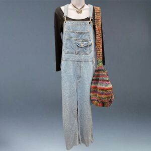 Vintage Combustion Denim Overalls Carpenter Medium 100% Cotton